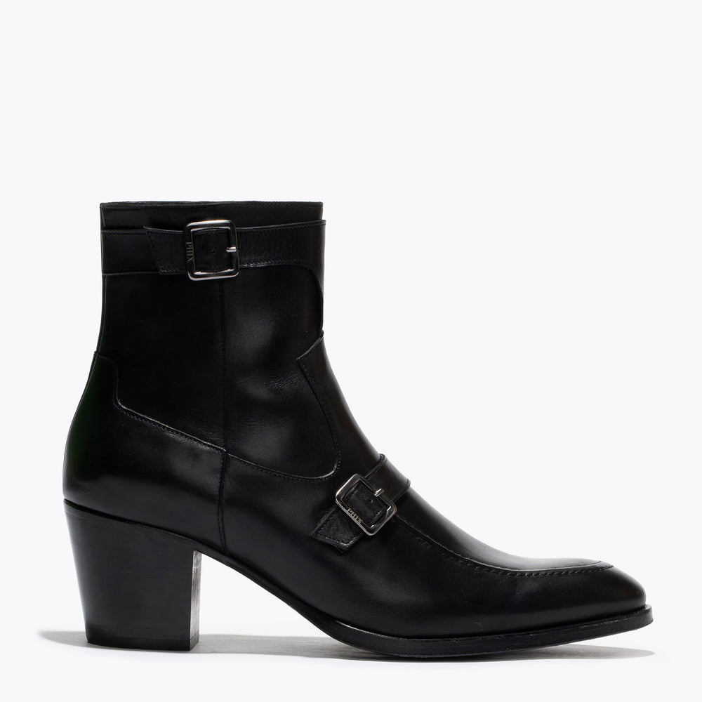 Monique 60mm Black Leather Boot ‐ Phix display picture 3