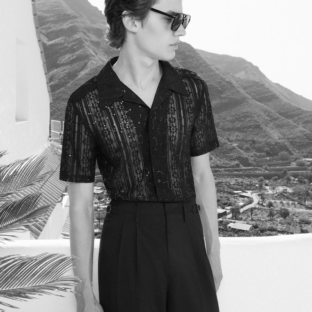 Ladies Cuban Shirt 2 - Black