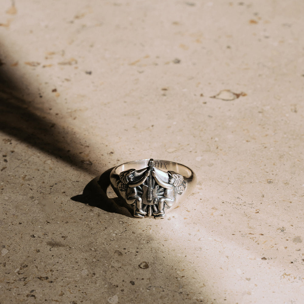 Silver Celestial Strings Ring & Phix