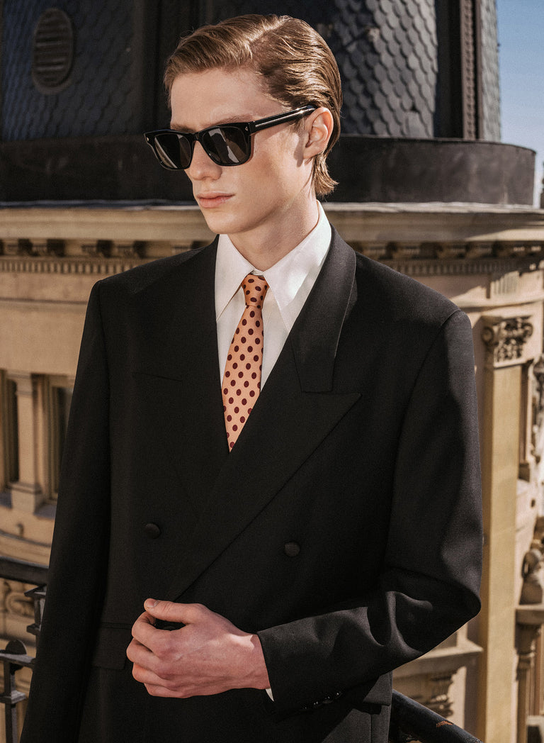 Pure Silk Pink Polka Dot Tie