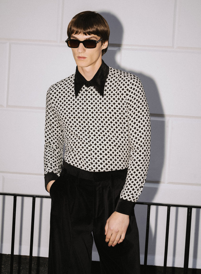 Phix X The Beatles Rigby Velvet Collar Shirt