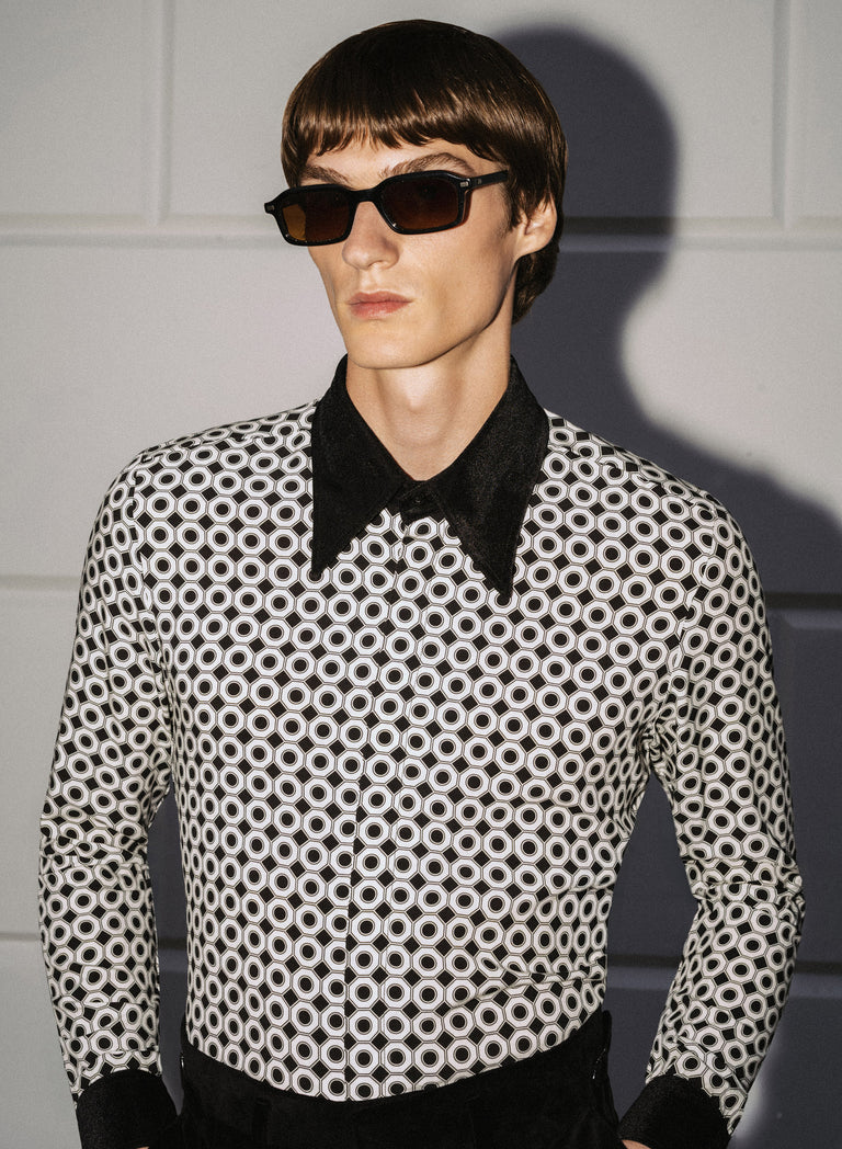 Phix X The Beatles Rigby Velvet Collar Shirt