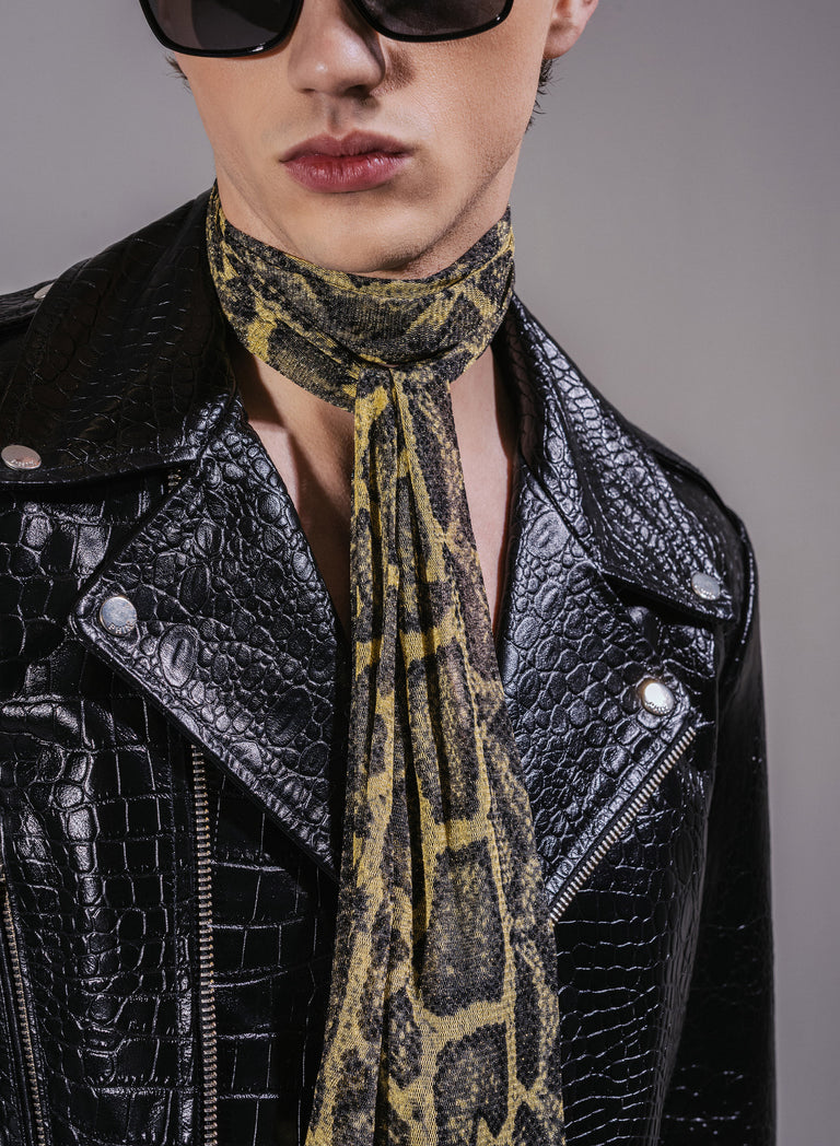 Snake Effect Chiffon Scarf
