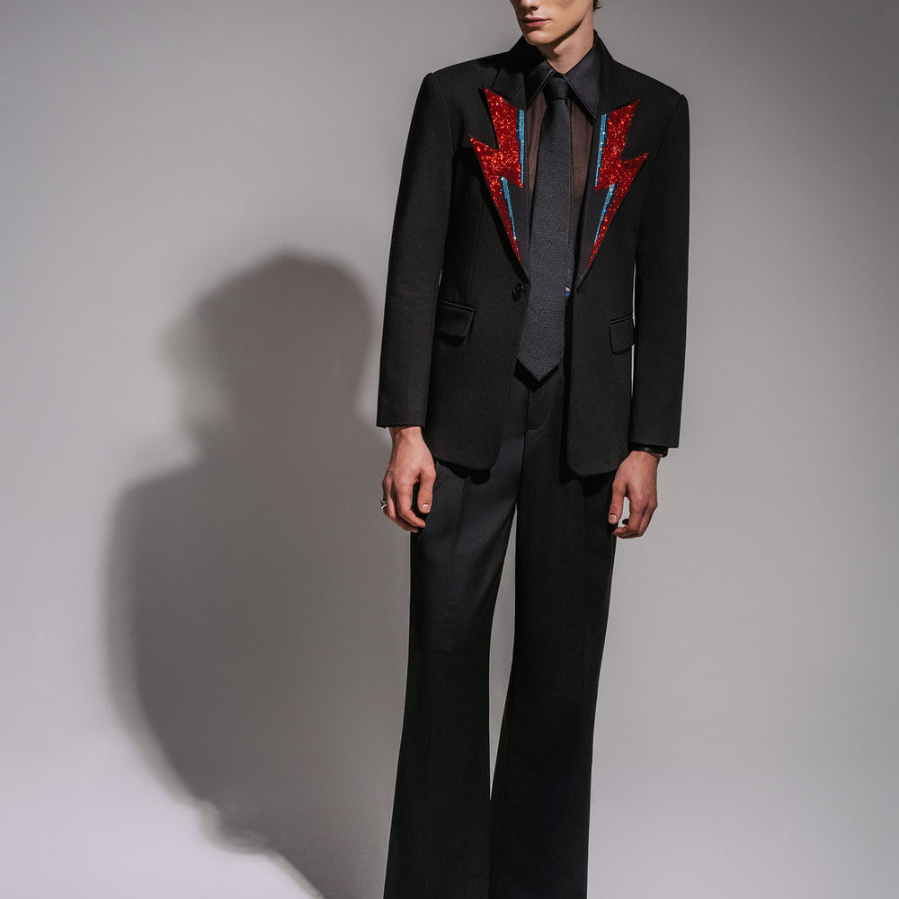 Phix X David Bowie Rhinestone Bolt Blazer & Phix