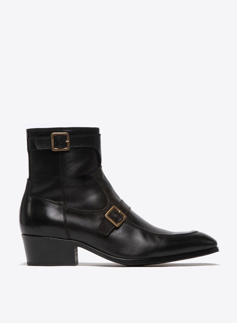 Monique 50mm Black Leather Boot