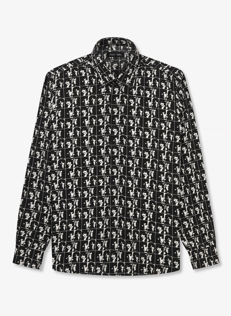 Phix X The Beatles Monochrome Portrait Shirt