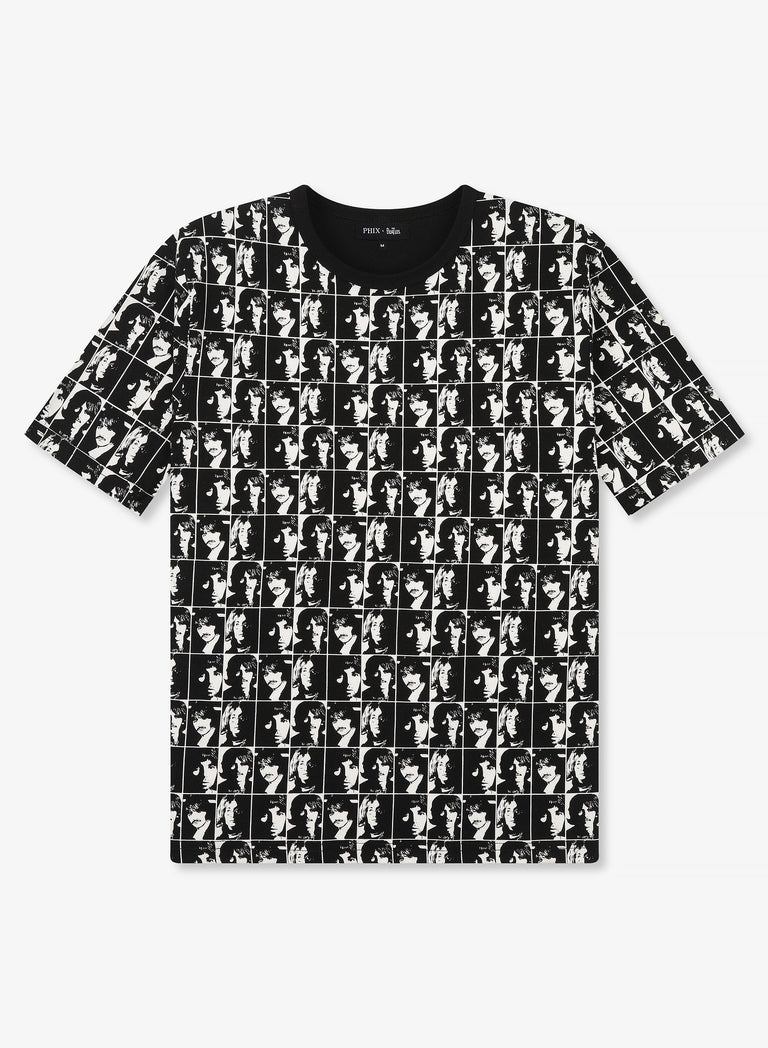 Phix X The Beatles Monochrome Portrait T-Shirt
