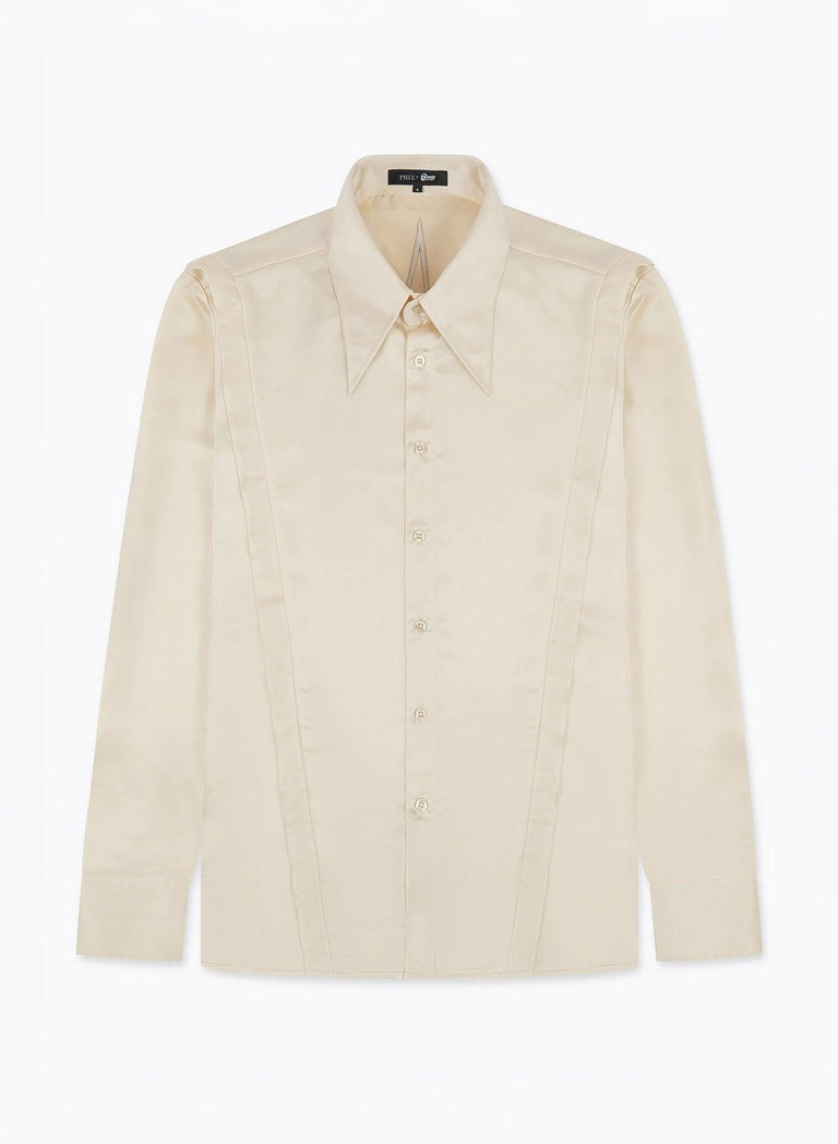 Phix X David Bowie Ivory Satin Bolt Shirt