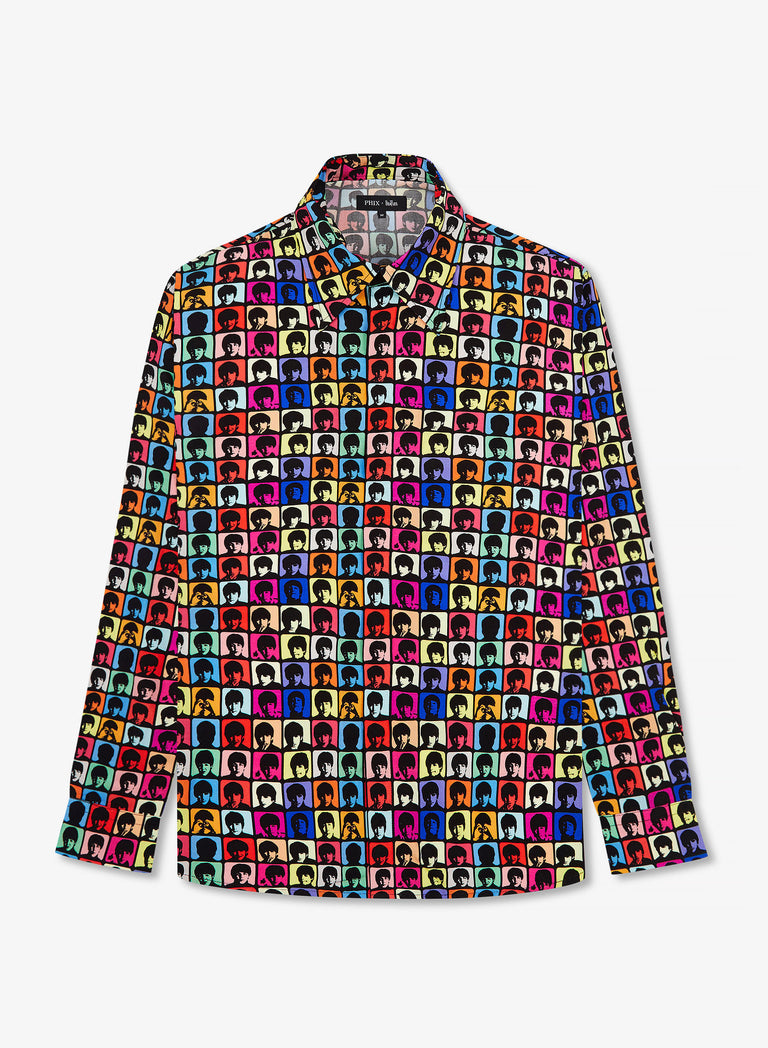 Phix X The Beatles Pop Art Print Viscose Shirt
