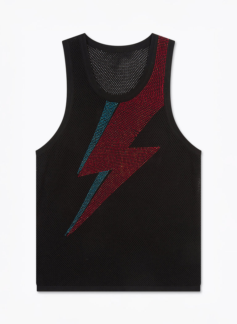 Phix X David Bowie Bolt Rhinestone Vest