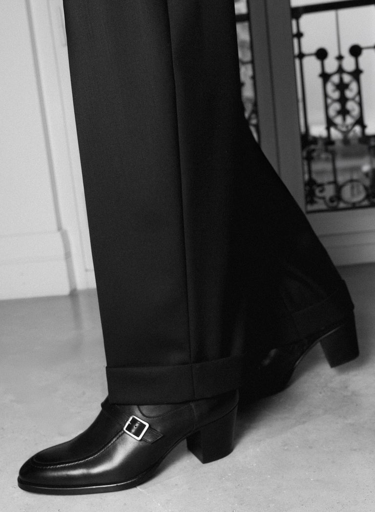 Monique 60mm Black Leather Boot