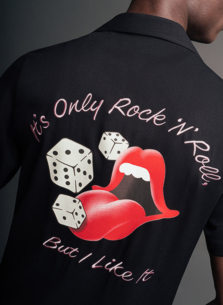 Phix X Rolling Stones It's Only Rock N Roll Viscose Cuban Shirt