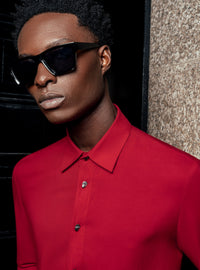 Phix X Rolling Stones Metal Tongue Button Viscose Shirt