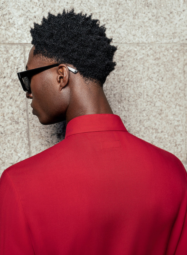 Phix X Rolling Stones Metal Tongue Button Viscose Shirt