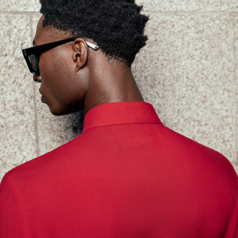 Phix X Rolling Stones Metal Tongue Button Viscose Shirt & Phix