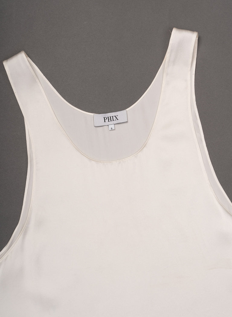 Ivory Silk Tailored Vest