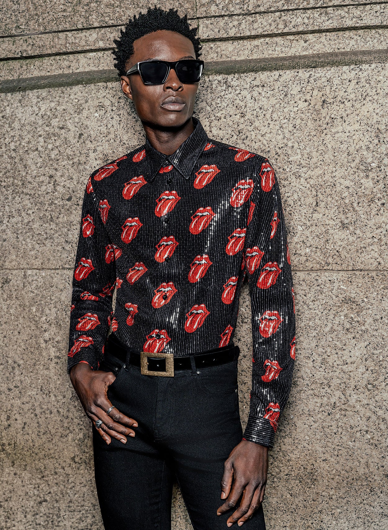 rolling stones dress shirts Vintage Rolling Stones Dress Shirt By Dragonfly 2002 Band Merchandise XL Rare