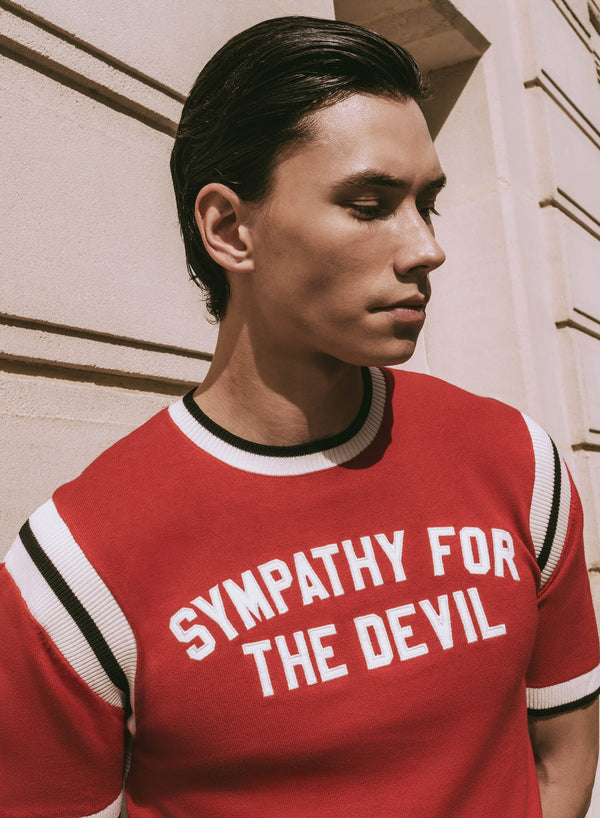 Phix X Rolling Stones Sympathy For The Devil Red Polo Shirt