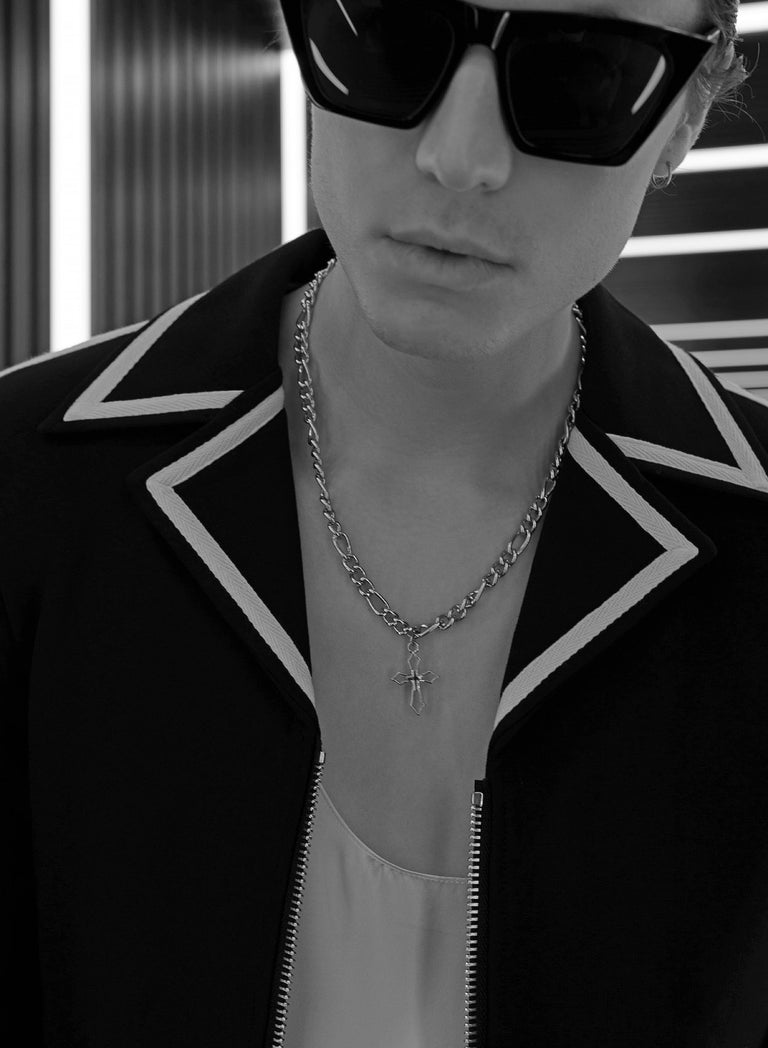 Black 70's Striped Trim Cropped Jacket