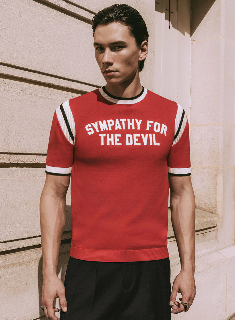 Phix X Rolling Stones Sympathy For The Devil Red Polo Shirt
