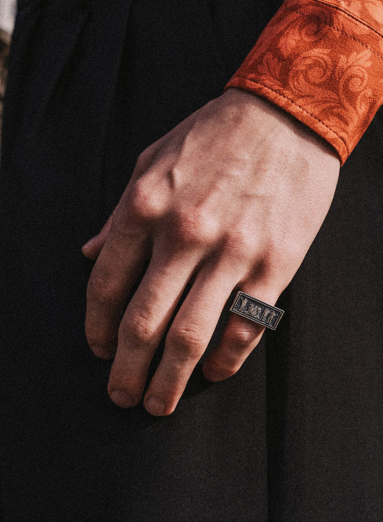Phix X The Beatles Silver Rooftop Signet Ring
