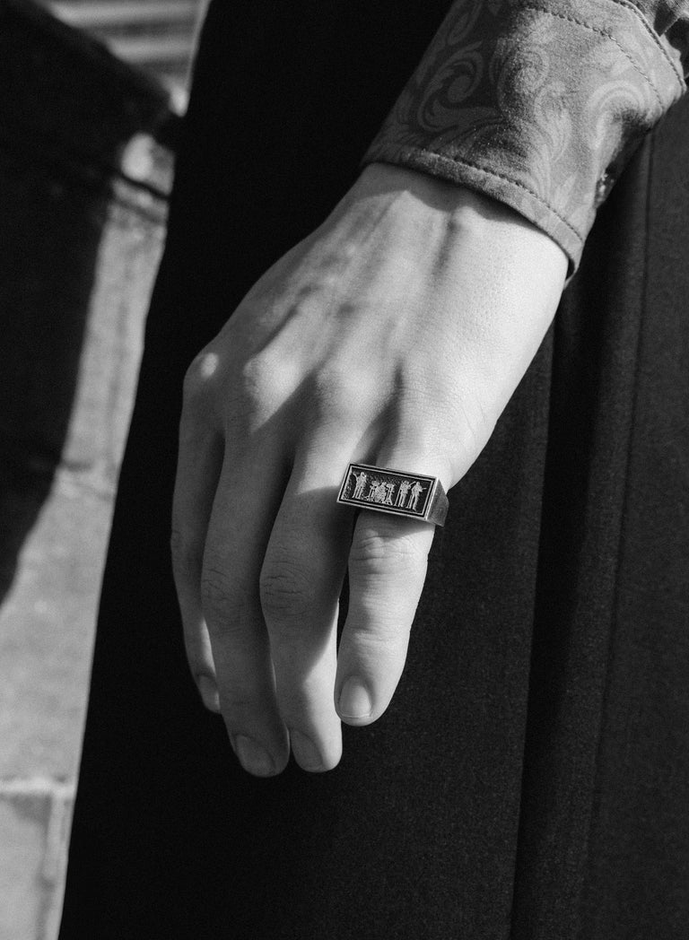 Phix X The Beatles Silver Rooftop Signet Ring