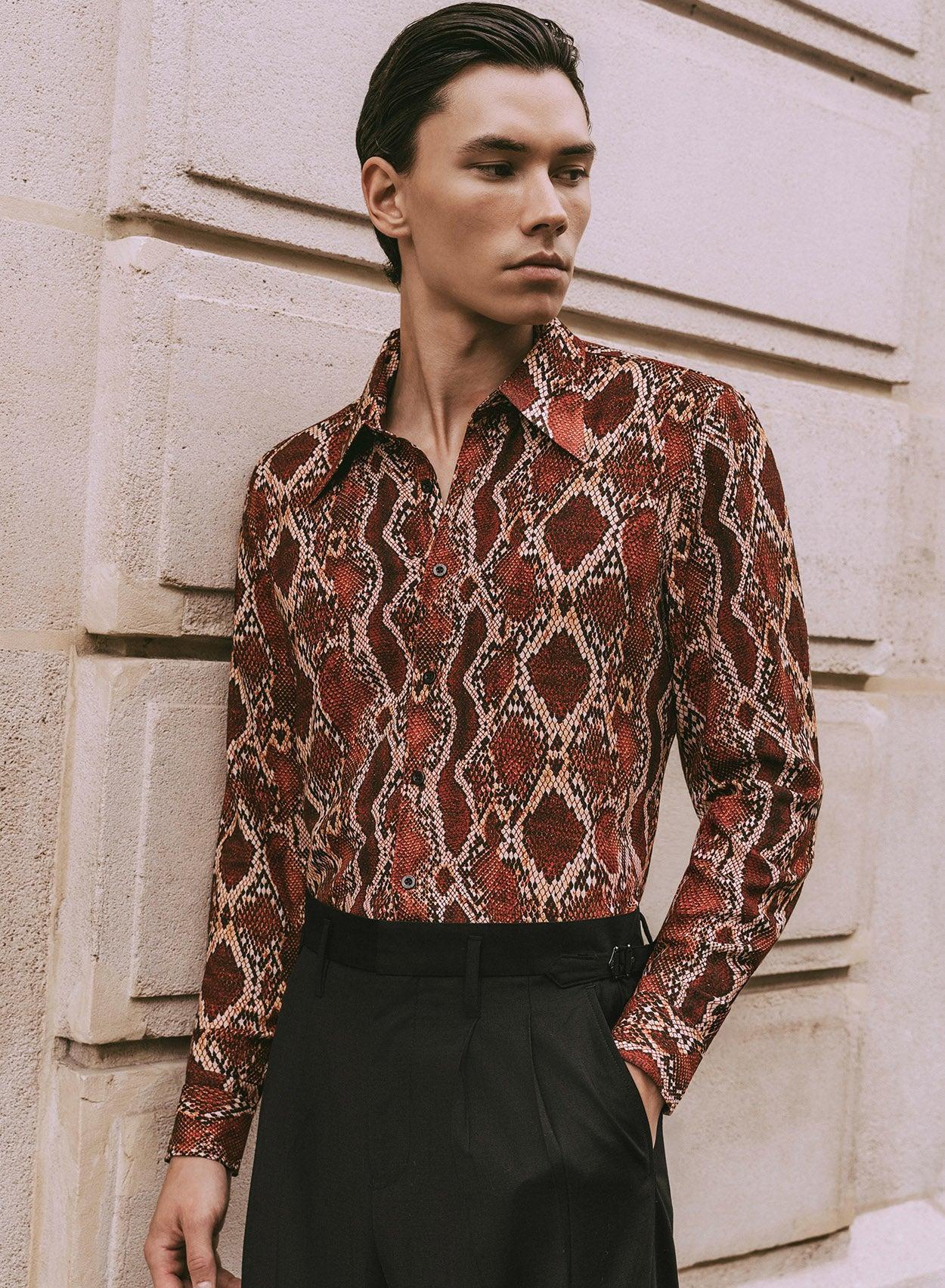 red pattern dress shirt Eight-X | Designer Dress Shirts