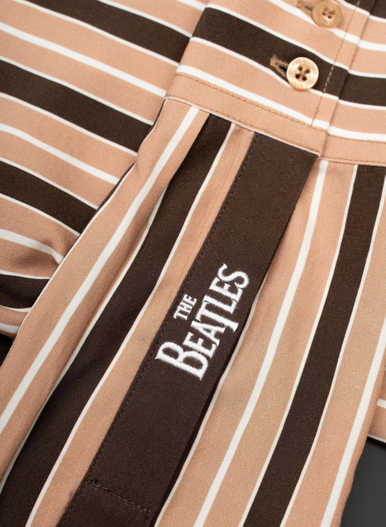 Phix X The Beatles Brown Stripe Shirt