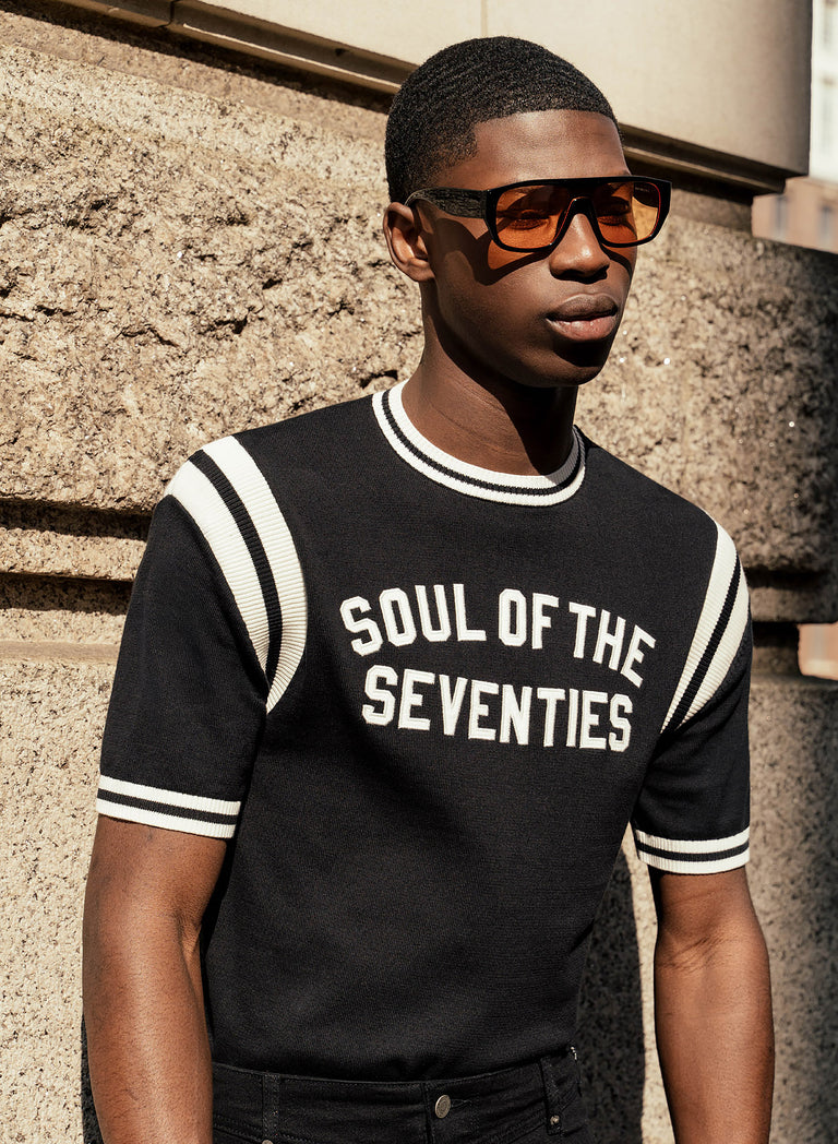 Soul Of The Seventies Black Polo Shirt