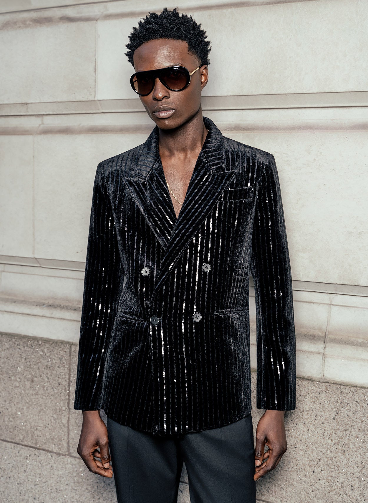 Korean Men Suit Jacket Black Sparkly Jacket ASOS DESIGN Slim