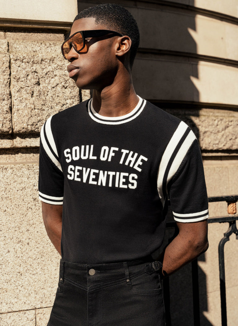 Soul Of The Seventies Black Polo Shirt