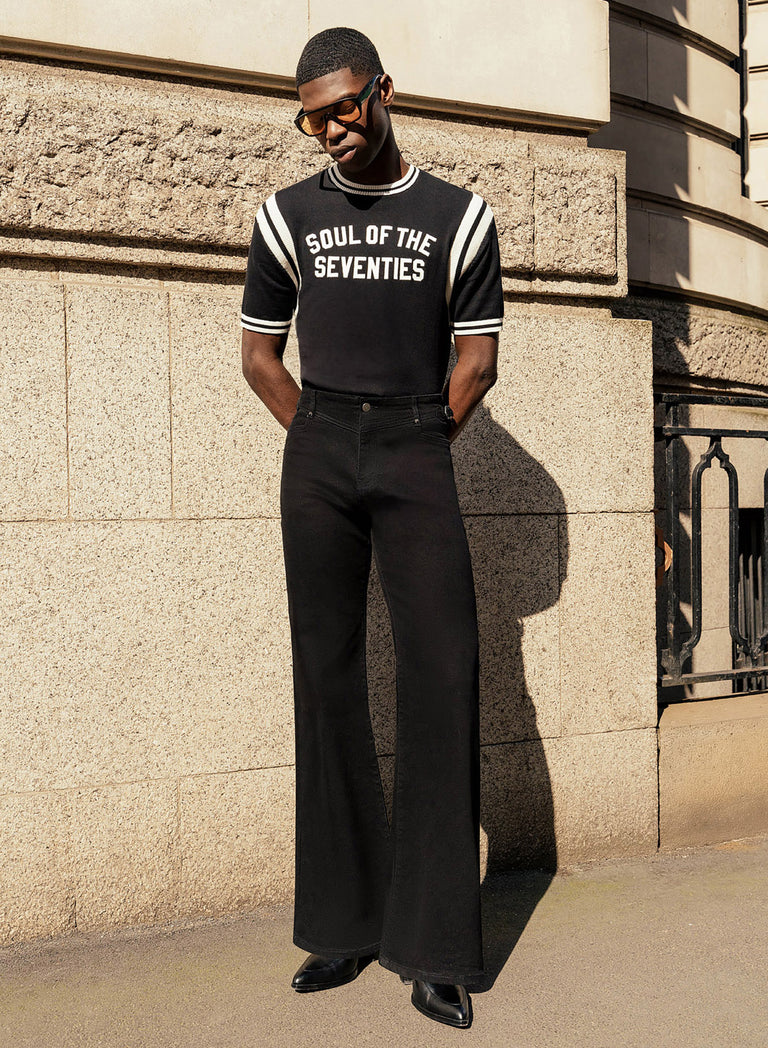 Soul Of The Seventies Black Polo Shirt