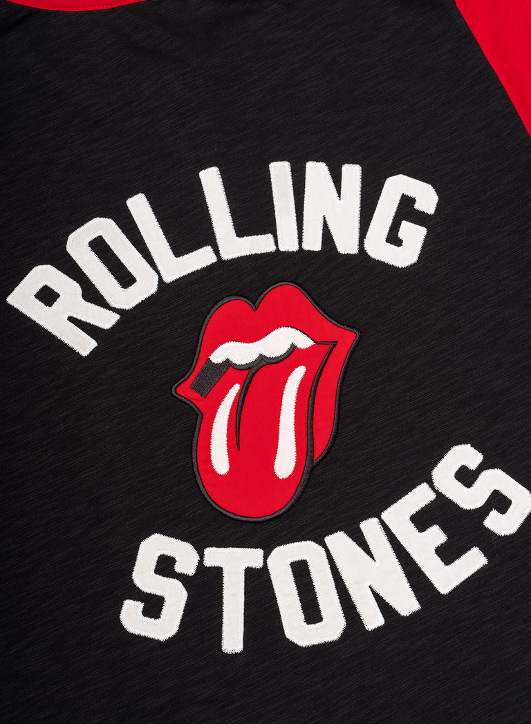 Phix X Rolling Stones Black Cotton Slub O-Ring Zip T Shirt