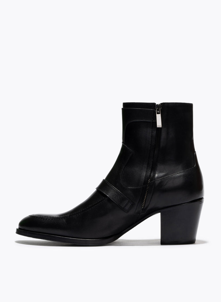 Monique 60mm Black Leather Boot