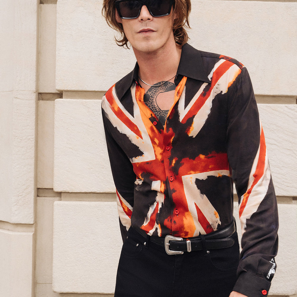 Phix X Rolling Stones Union Jack Flag Long Sleeve Shirt & Phix
