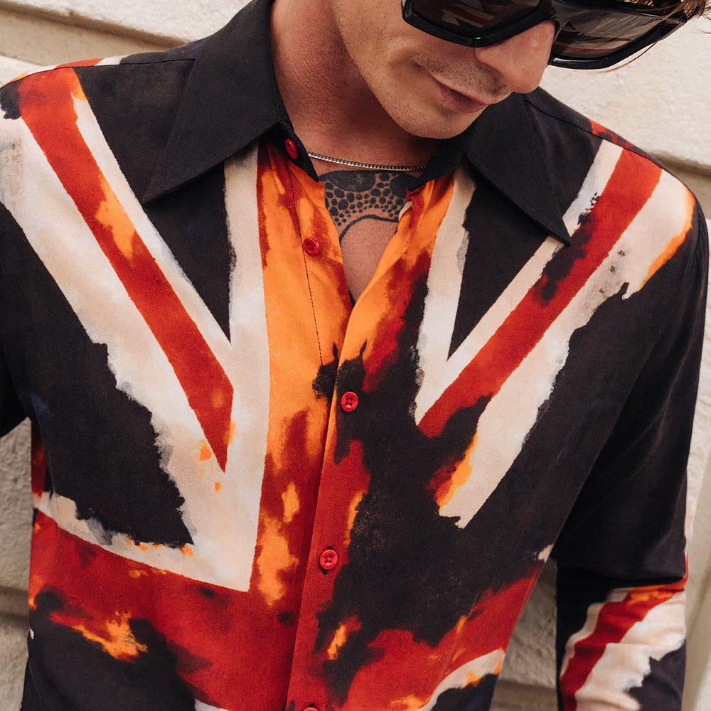 Phix X Rolling Stones Union Jack Flag Long Sleeve Shirt & Phix