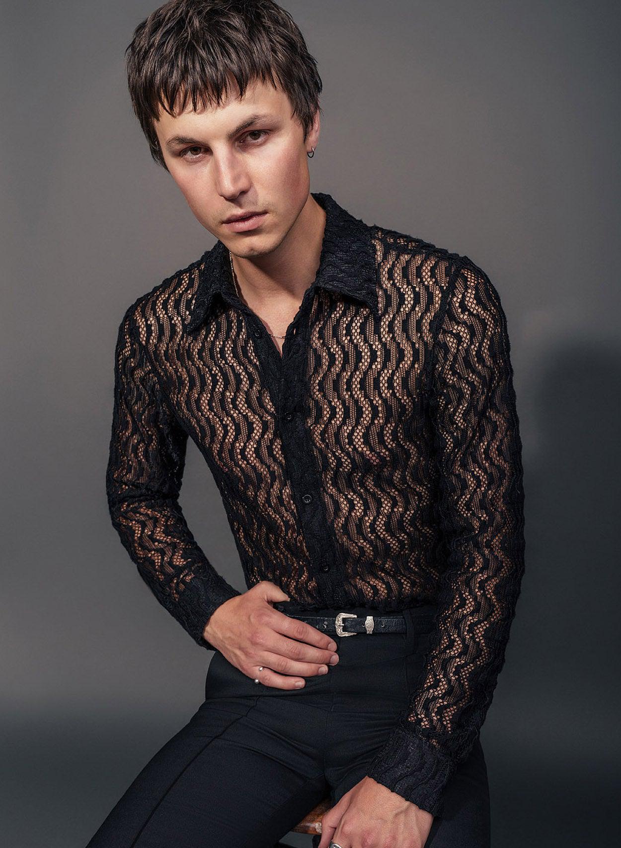Lace store dress shirt