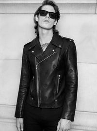 Phix X Rolling Stones Tongue Embroidered Biker Jacket