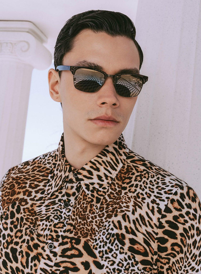 Leopard Print Viscose Shirt