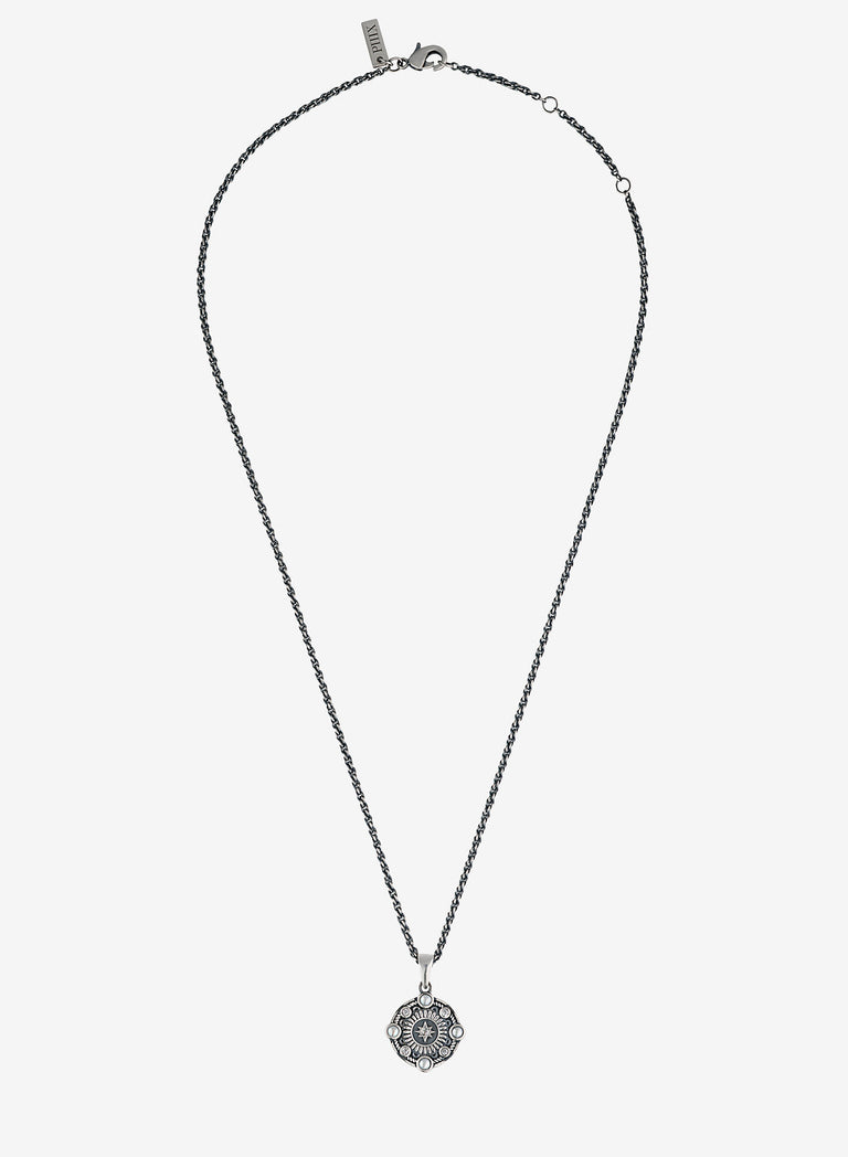 Silver Pearl & Crystal Pendant