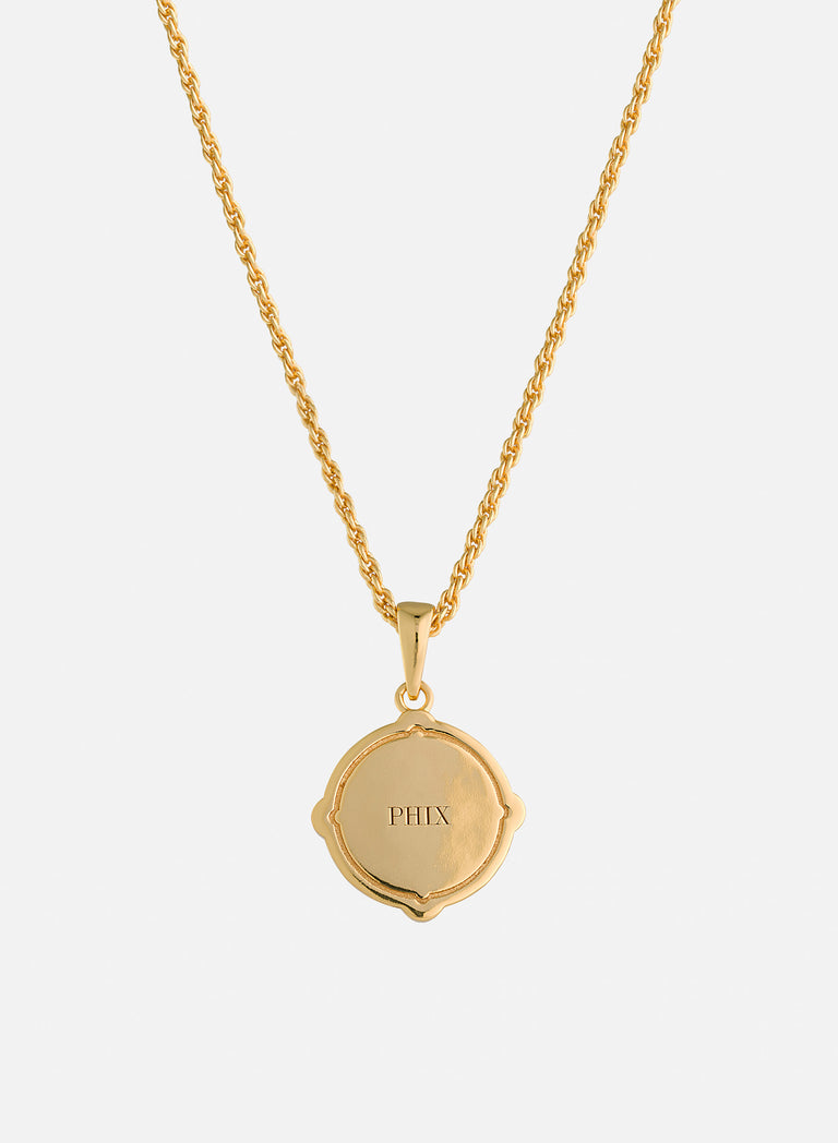 Gold Pearl & Crystal Pendant