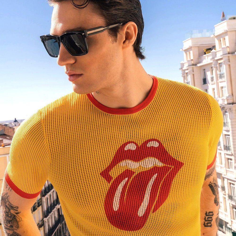 PHIX x Rolling Stones Yellow Ringer Tongue T-Shirt & Phix