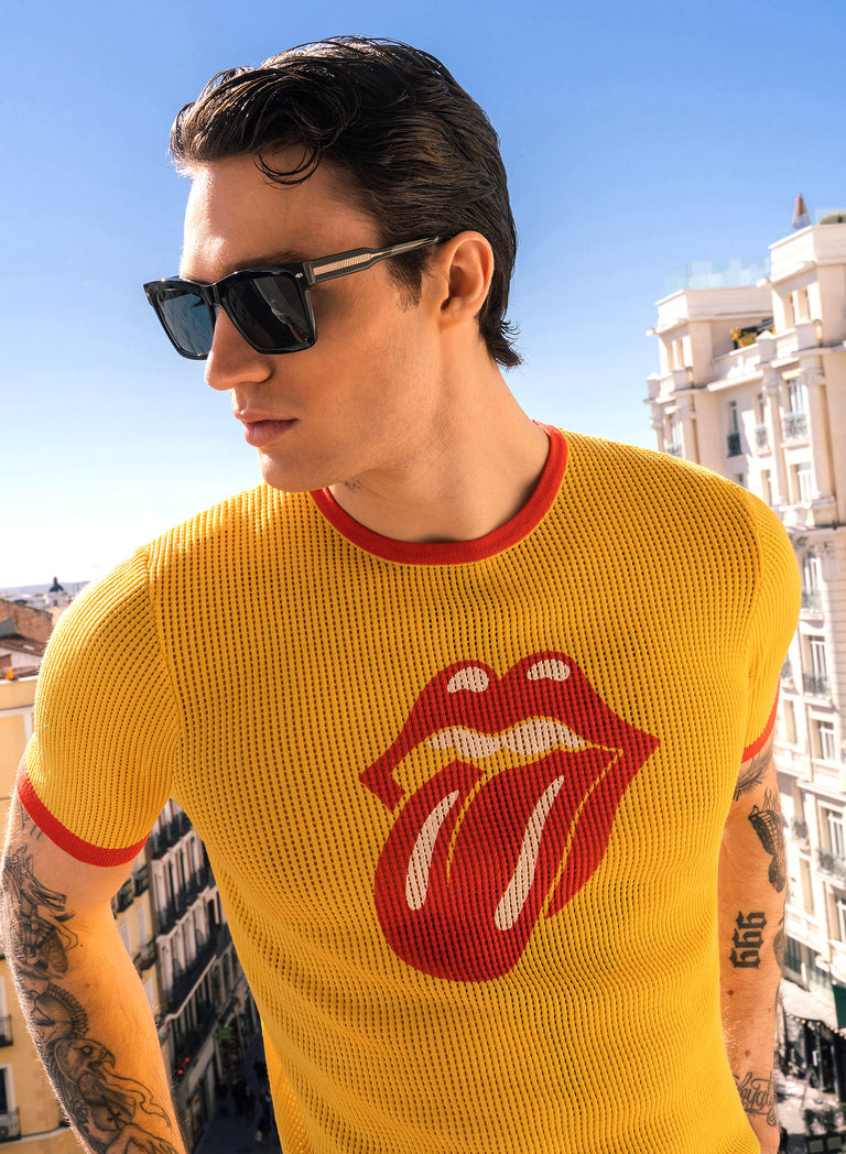 PHIX x Rolling Stones Yellow Ringer Tongue T-Shirt