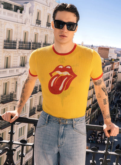 PHIX x Rolling Stones Yellow Ringer Tongue T-Shirt