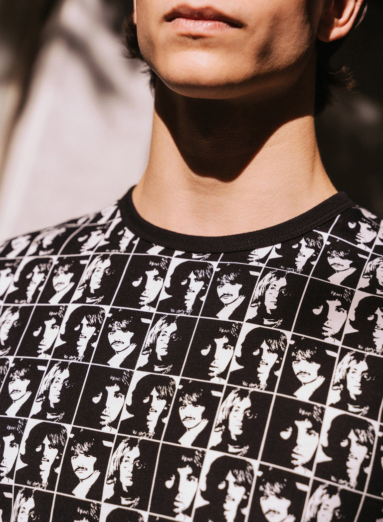 Phix X The Beatles Monochrome Portrait T-Shirt