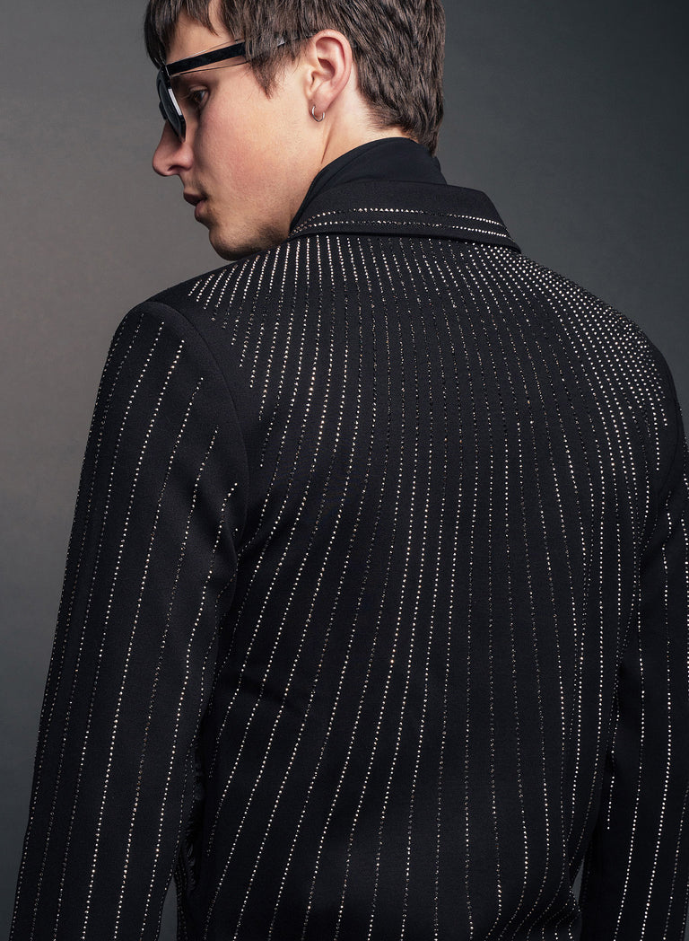 Black Embellished Sequin Jacket