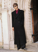 Phix X The Beatles Black Pure Wool Double Breasted Long Coat