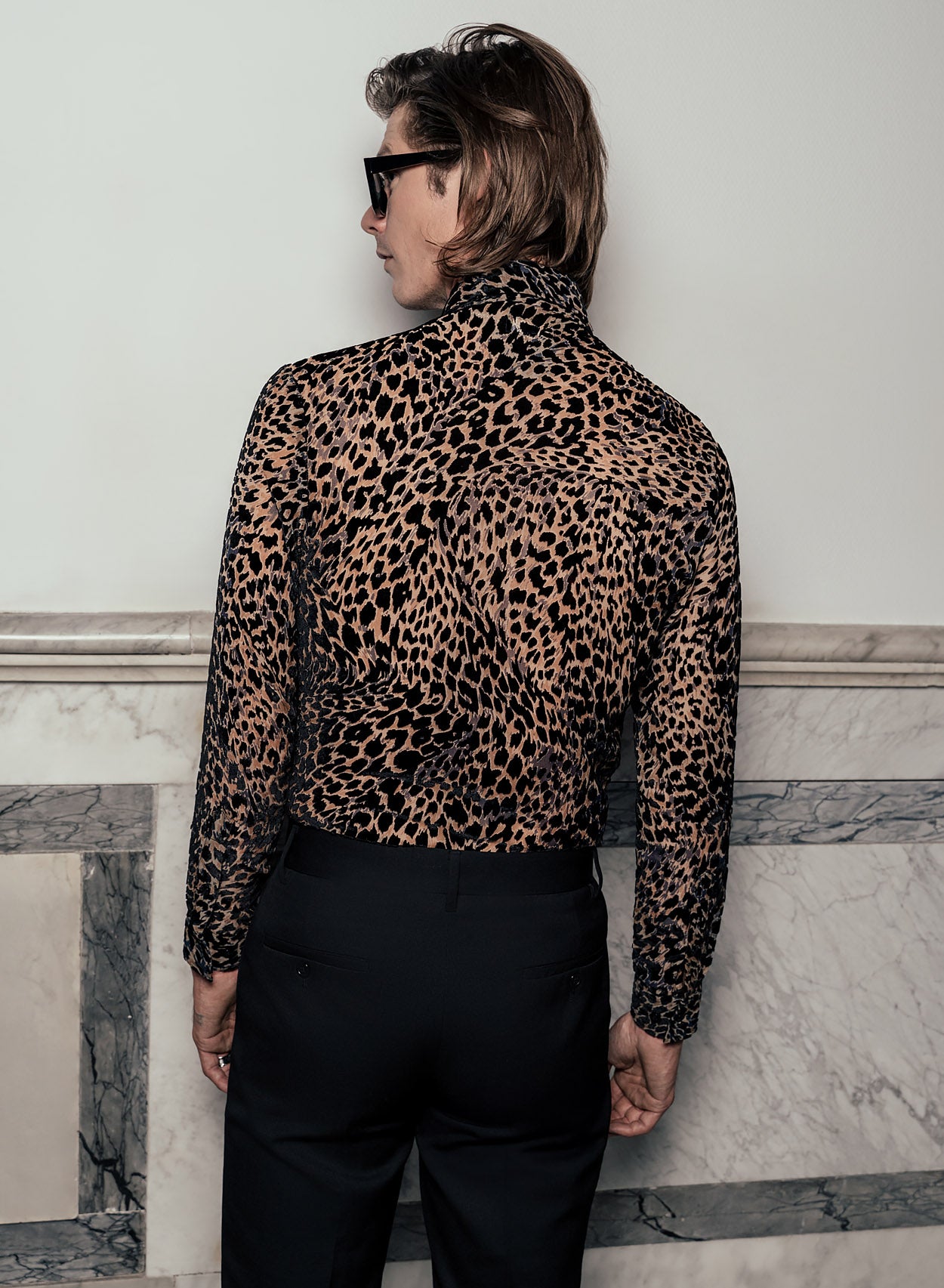Sheer leopard print top deals