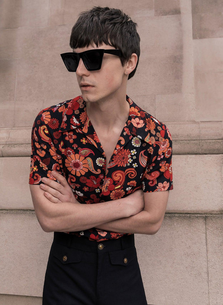 Paisley Floral Cuban Shirt