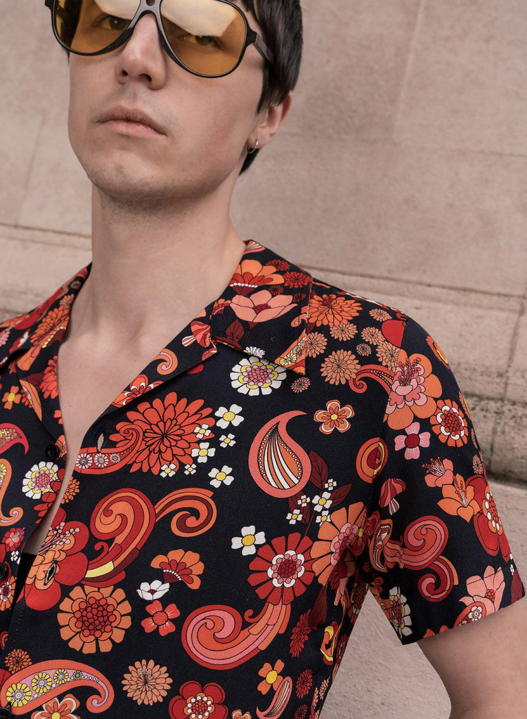 Paisley Floral Cuban Shirt